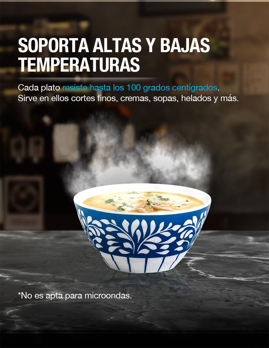 Vajilla cerrada de melamina para 4 personas