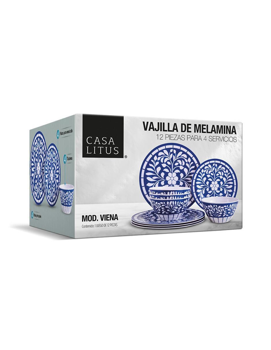 Vajilla cerrada de melamina para 4 personas