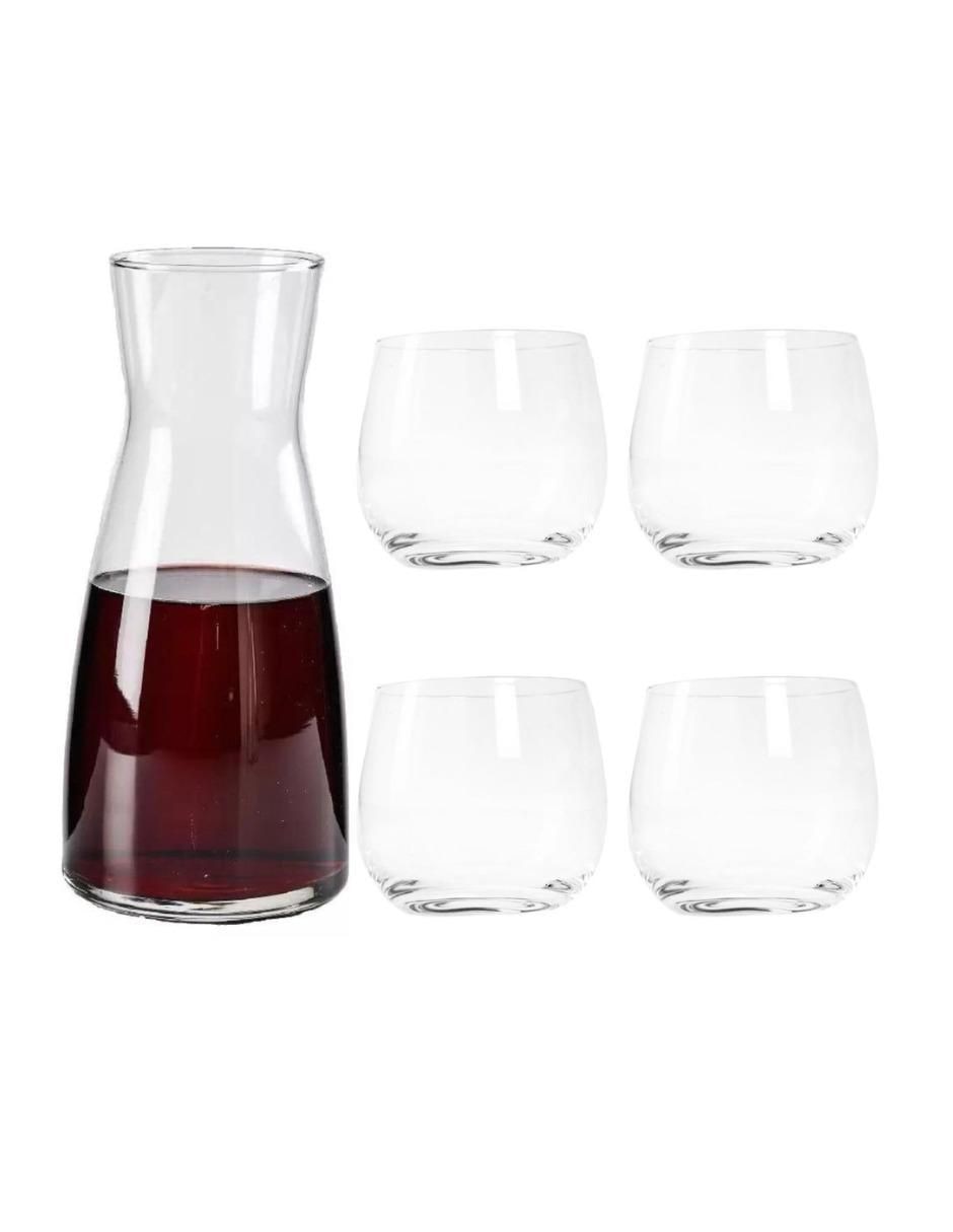 Set jarra con vasos de vidrio Torino