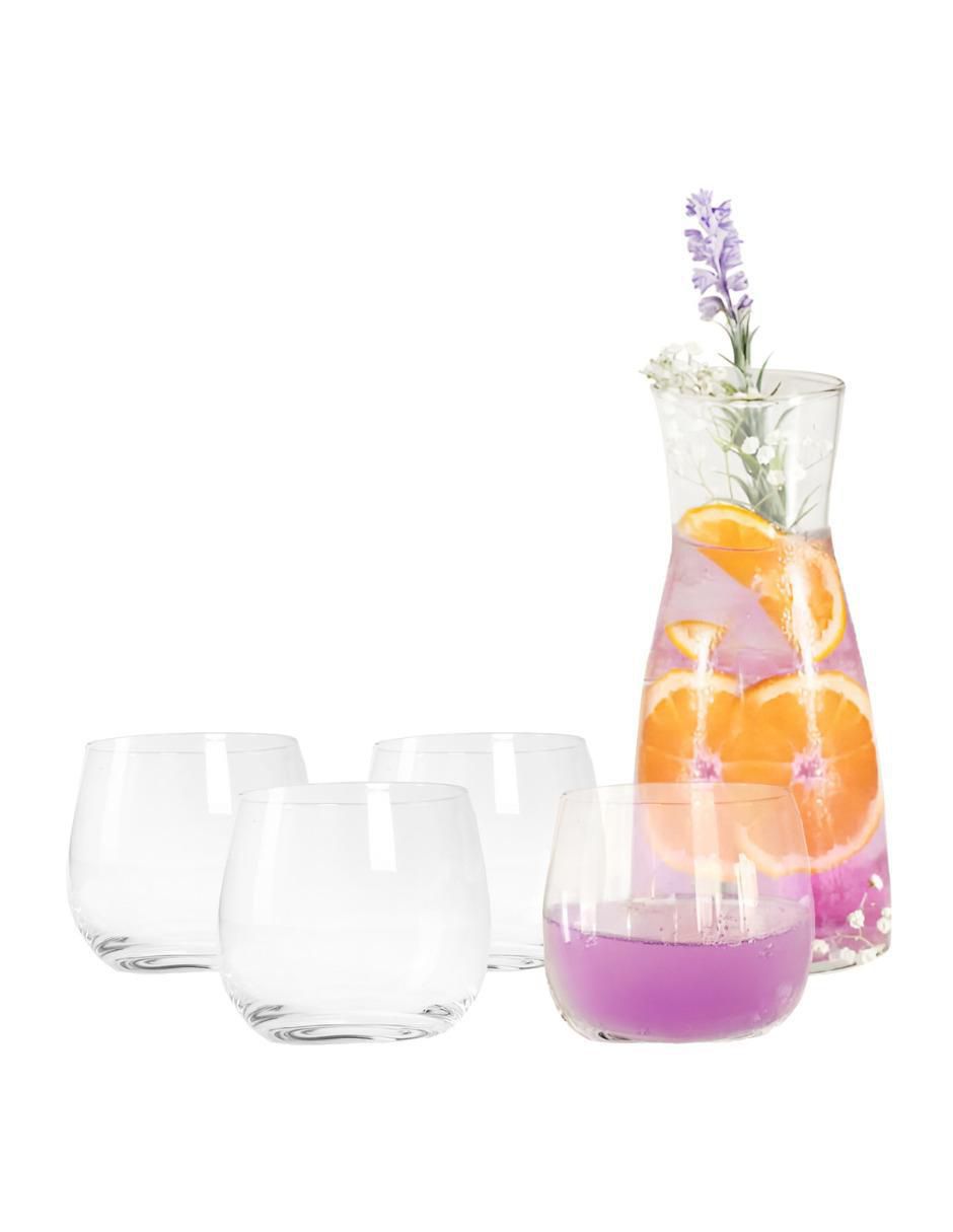 Set jarra con vasos de vidrio Torino