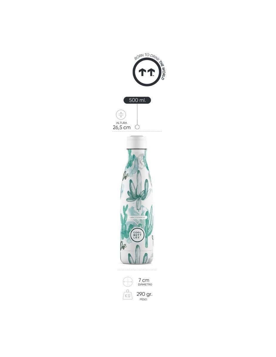 Termo de acero inoxidable Lara Costafreda - Watercolor Cactus con tapa rosca 500 ml 7