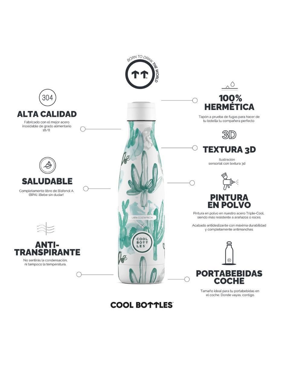 Termo de acero inoxidable Lara Costafreda - Watercolor Cactus con tapa rosca 500 ml 4