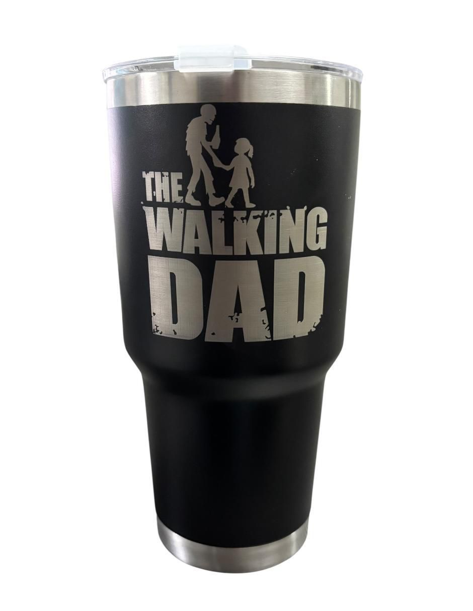 Termo de acero inoxidable The Walking Dad con tapa push pull Termo de acero inoxidable The Walking Dad con tapa push pull