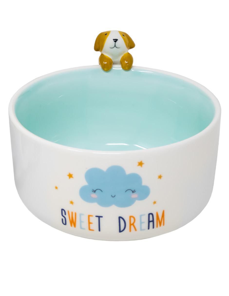 Vajilla infantil sweet dream blue de cerámica 3