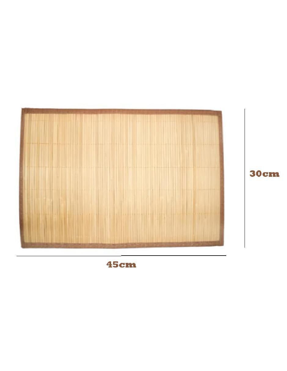 Mantel rectangular de bambú