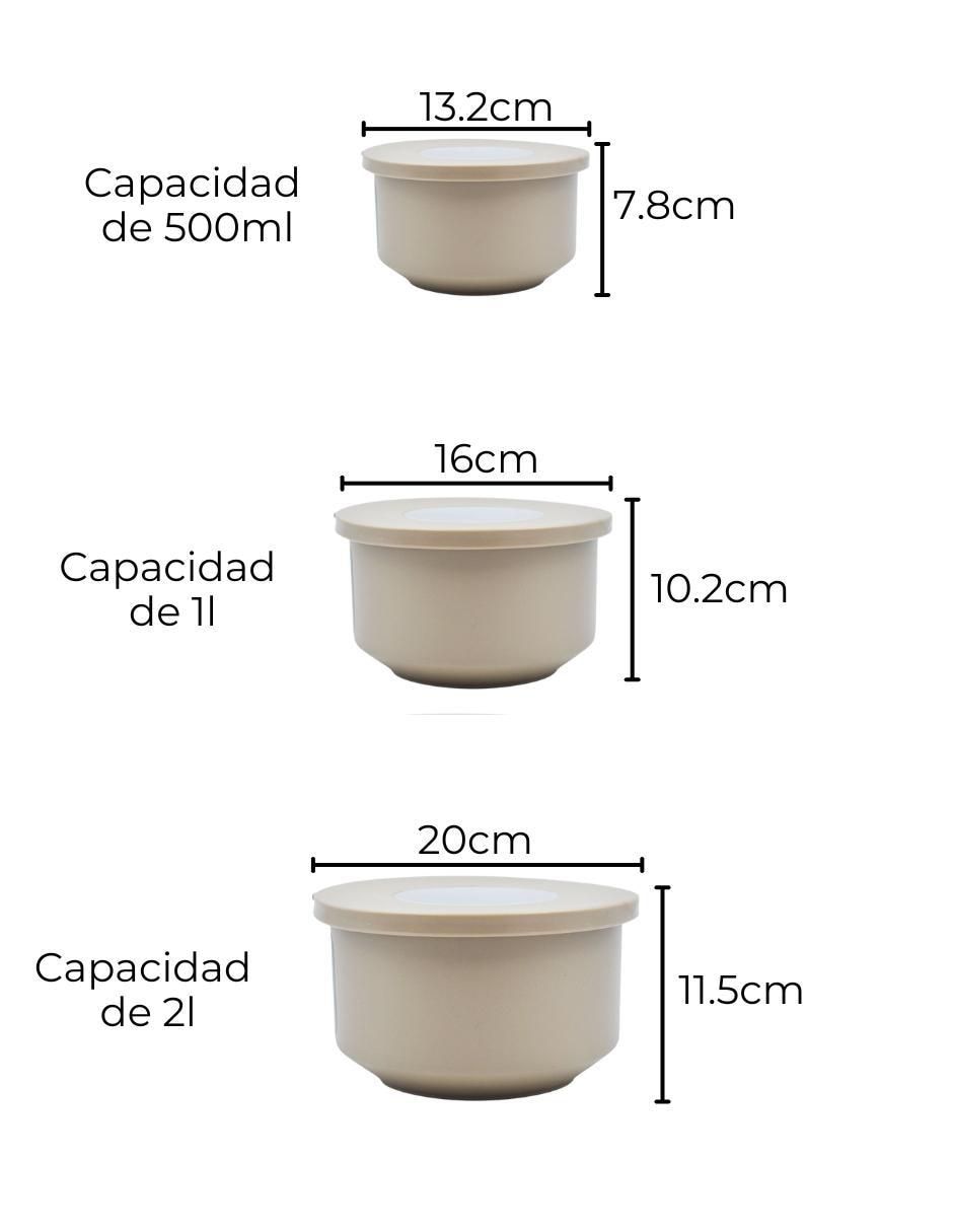 Set contenedores Coza Pote Hoop 3 piezas