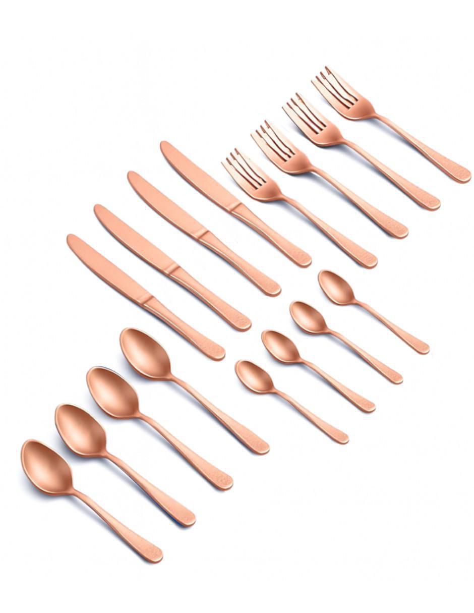 Set cubiertos Serie Cromo de acero inoxidable 16 piezas Set cubiertos Serie Cromo de acero inoxidable 16 piezas