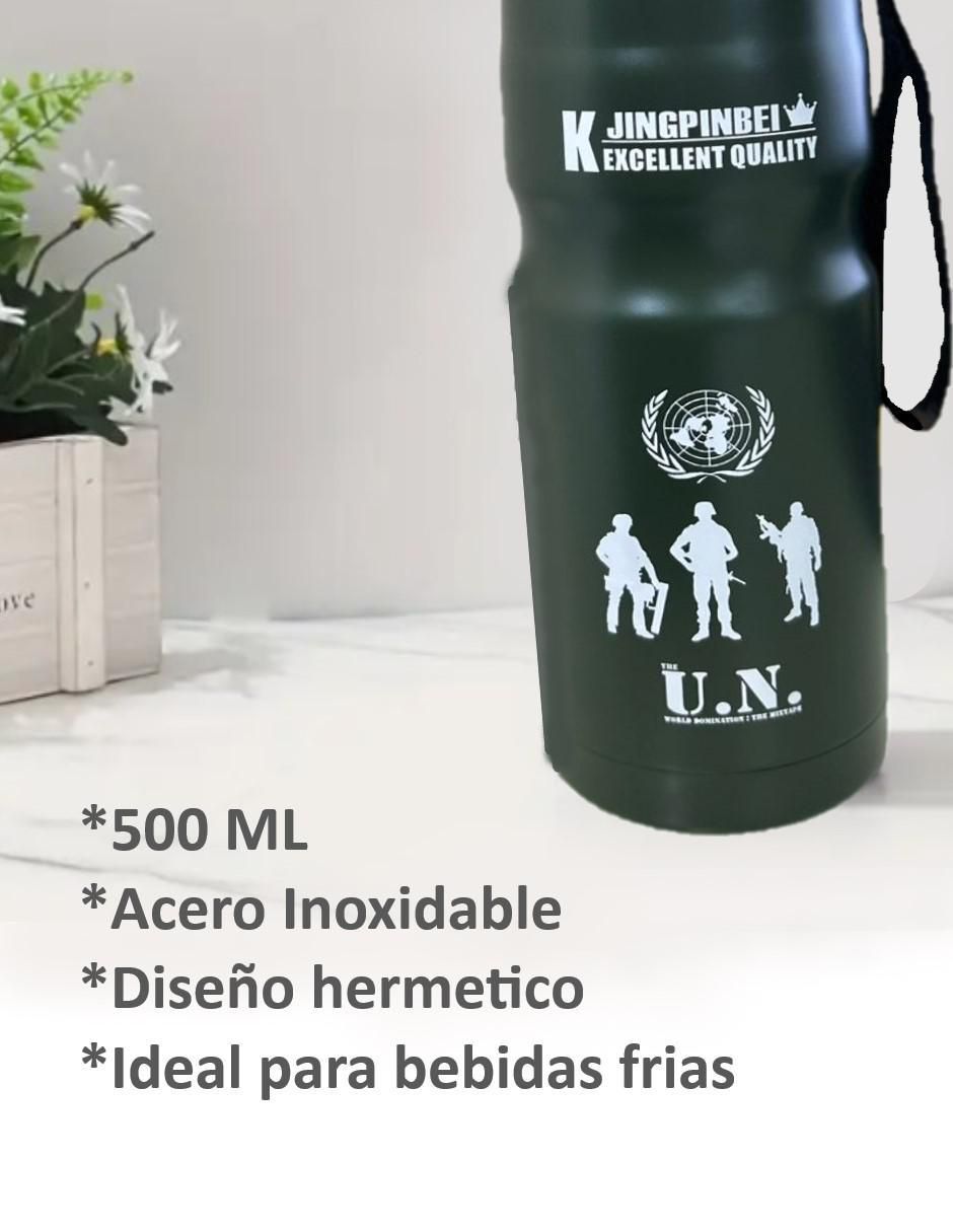 Botella de agua de acero inoxidable con tapa rosca 500 ml 2