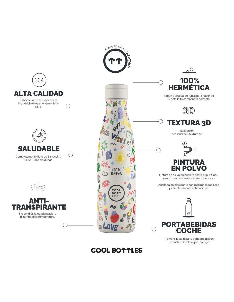 Termo de acero inoxidable Good Vibes con tapa rosca 500 ml