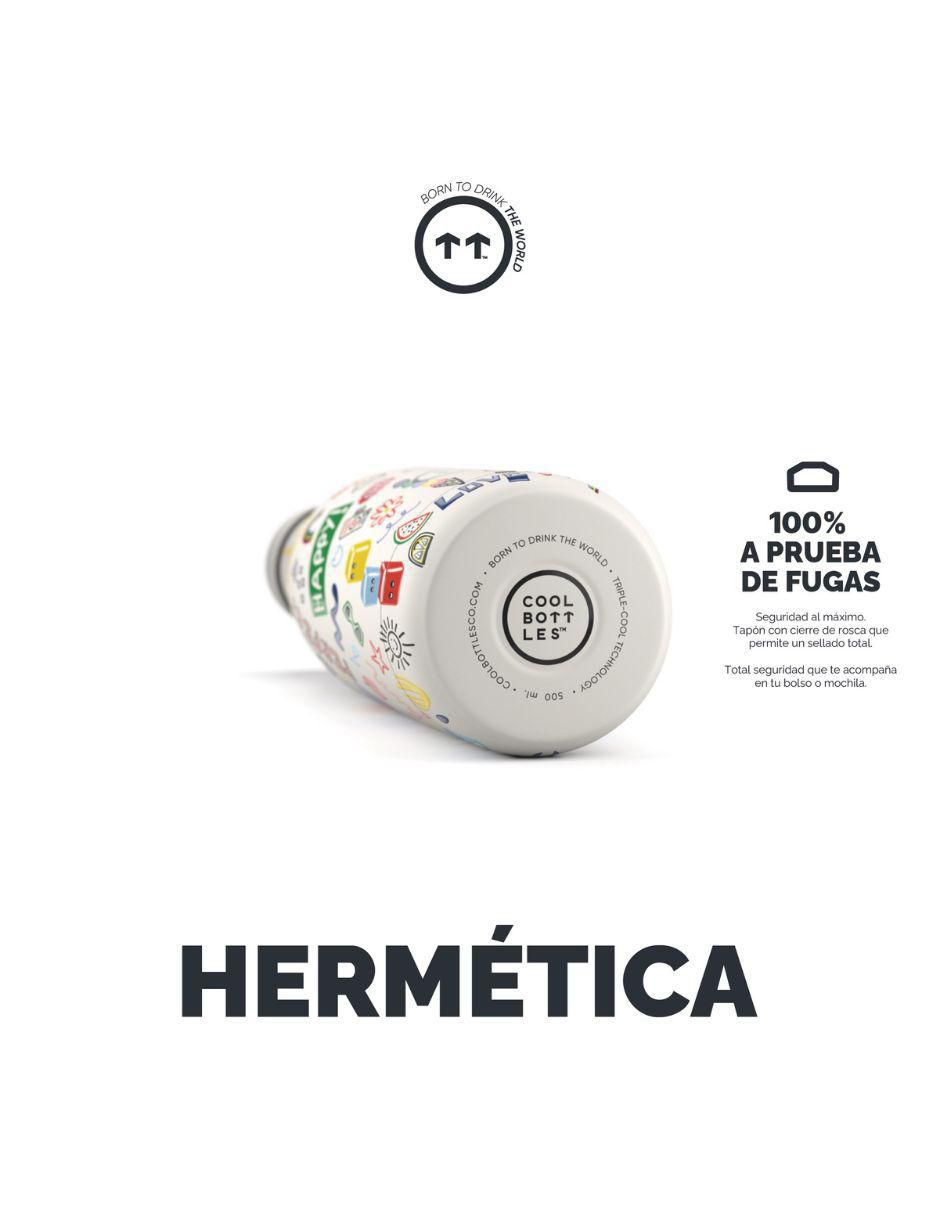 Termo de acero inoxidable Good Vibes con tapa rosca 500 ml