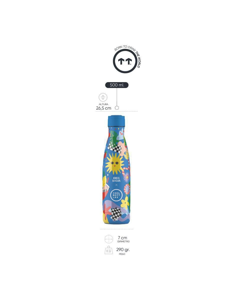 Termo de acero inoxidable Sunshine Fiesta con tapa rosca 500 ml 7
