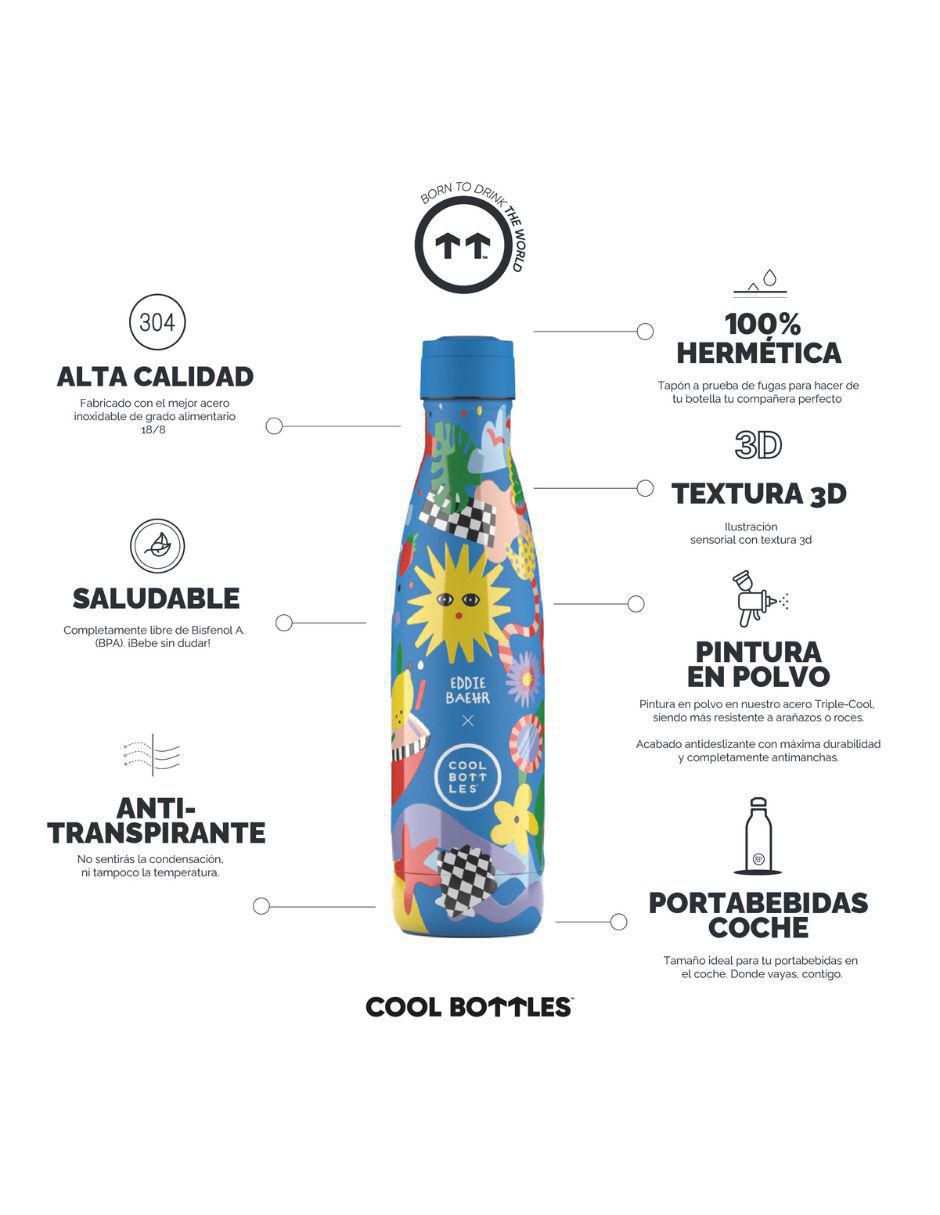 Termo de acero inoxidable Sunshine Fiesta con tapa rosca 500 ml