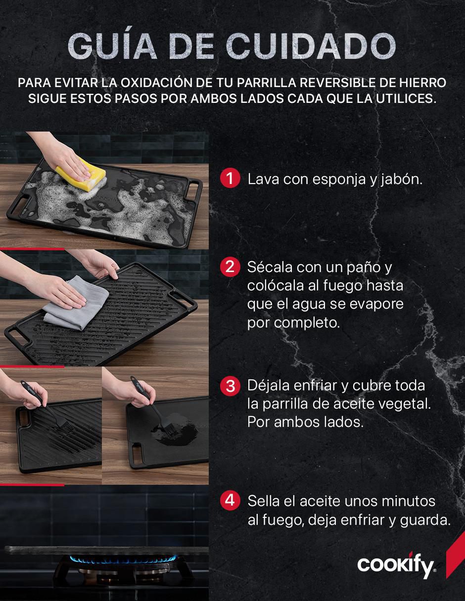 Grill plancha comal hierro fundido 4