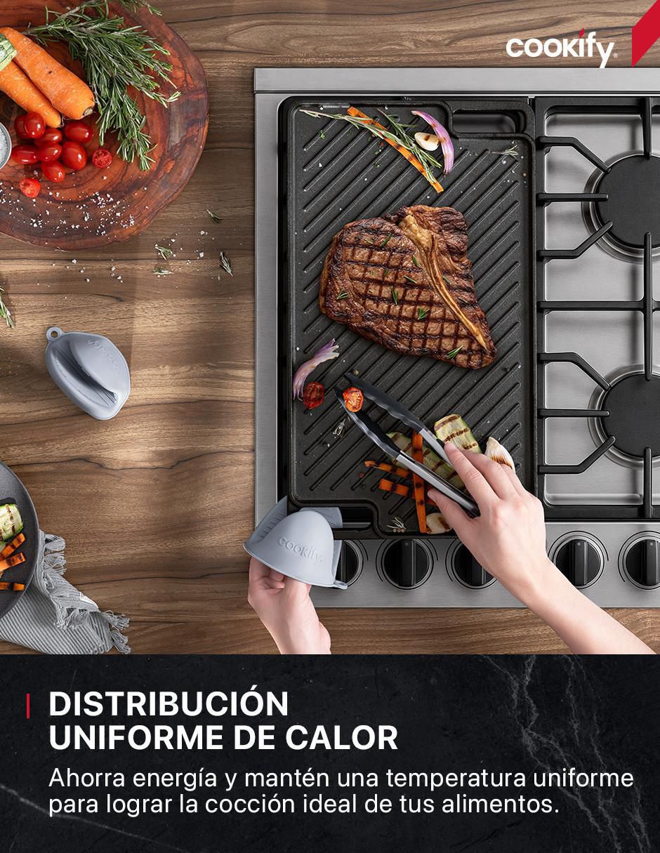 Grill plancha comal hierro fundido 3