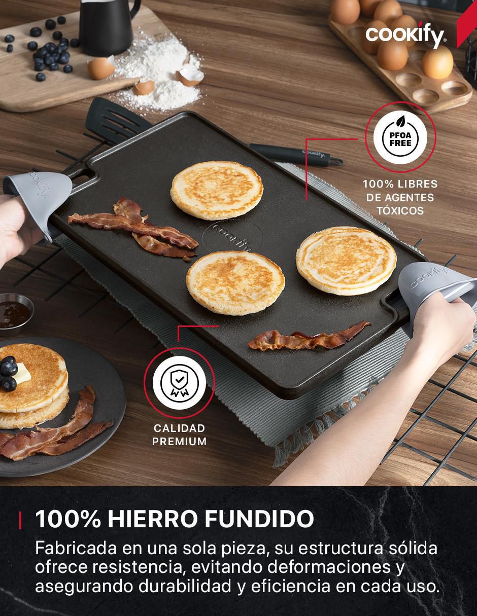 Grill plancha comal hierro fundido 2