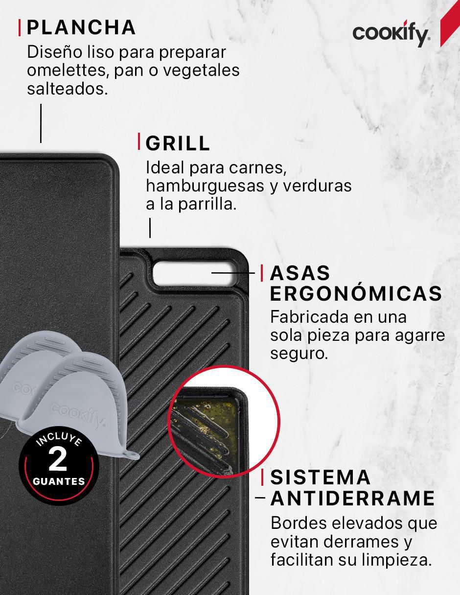 Grill plancha comal hierro fundido 6