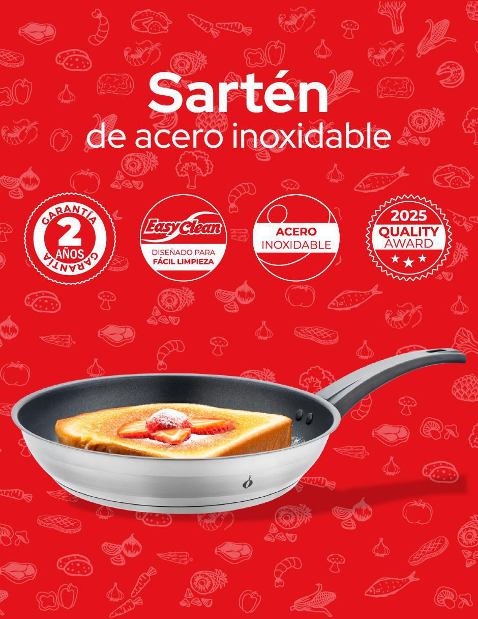 Sartén de acero inoxidable