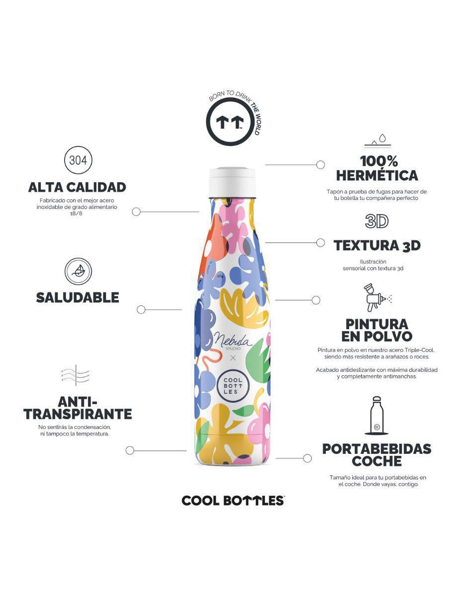 Termo de acero inoxidable Nébula Floral Madness con tapa rosca 500 ml
