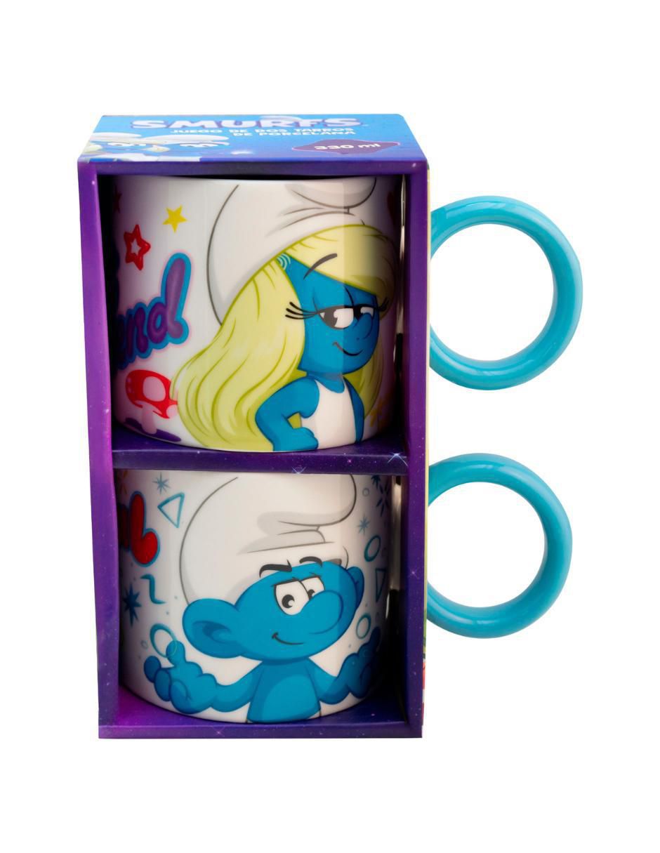 Set de tazas de colección Pitufos 2 piezas Set de tazas de colección Pitufos 2 piezas