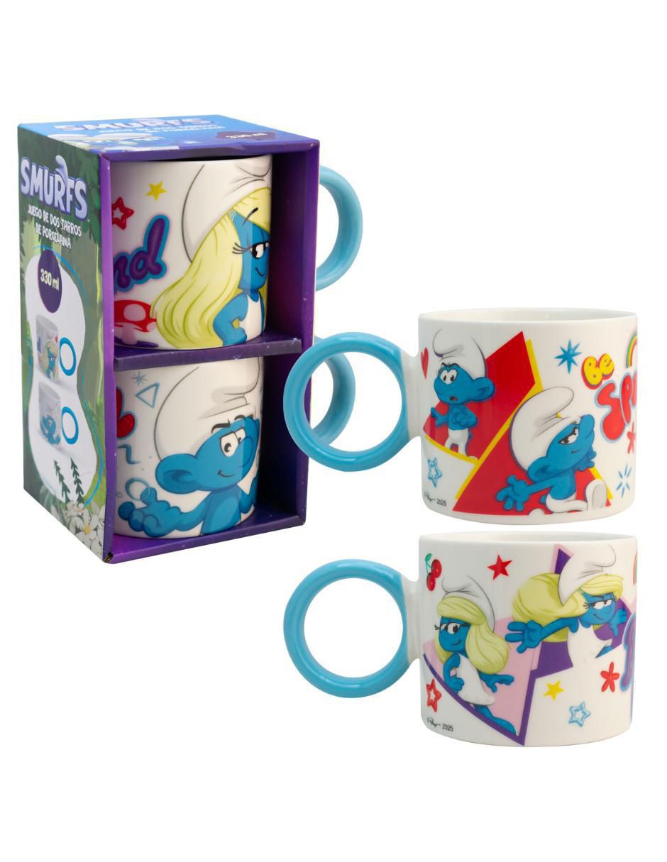 Set de tazas de colección Pitufos 2 piezas 5