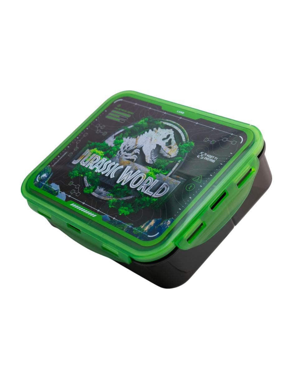 Contenedor p/sandwich universal Jurassic World de plástico 4