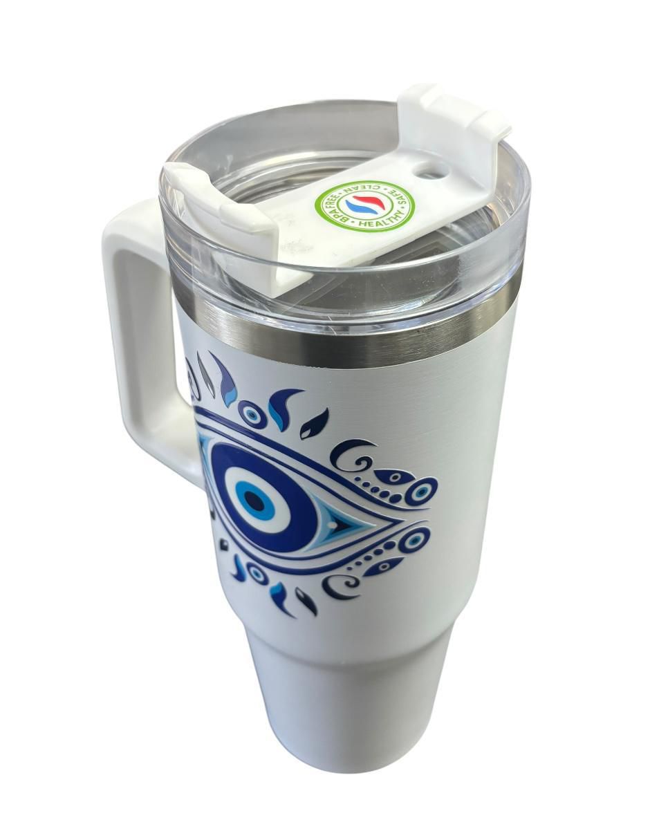 Termo de acero inoxidable Ojo Turco con tapa rosca 887 ml 2