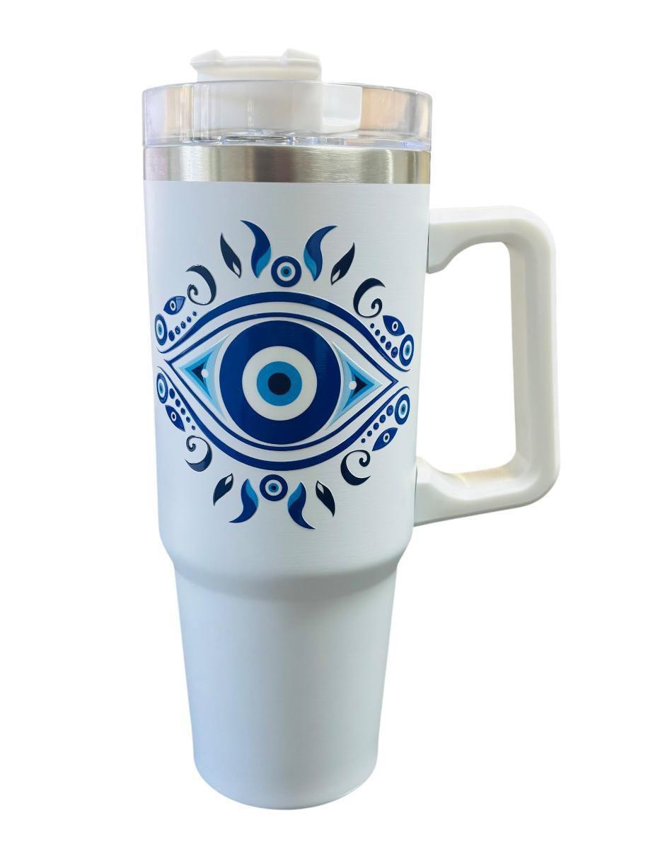 Set termo de acero inoxidable con tapa rosca 887 ml 6