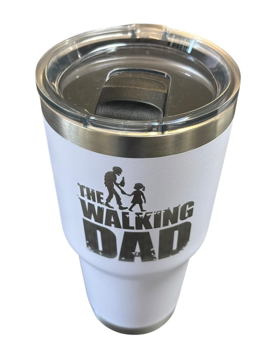 Termo de acero inoxidable Walking Dad con tapa push pull 3