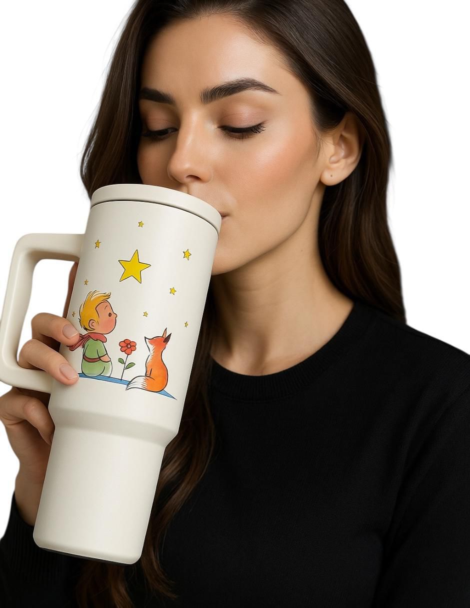 Termo de acero inoxidable El Principito con tapa rosca 1.2 L 3