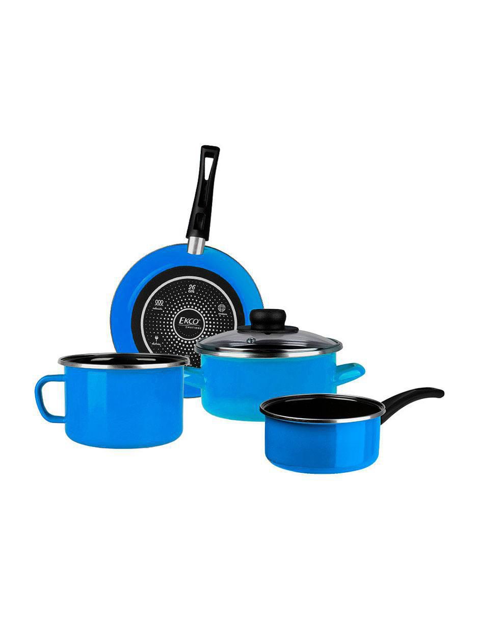 Batería de cocina Emotion de acero vitrificado 5 piezas Batería de cocina Emotion de acero vitrificado 5 piezas