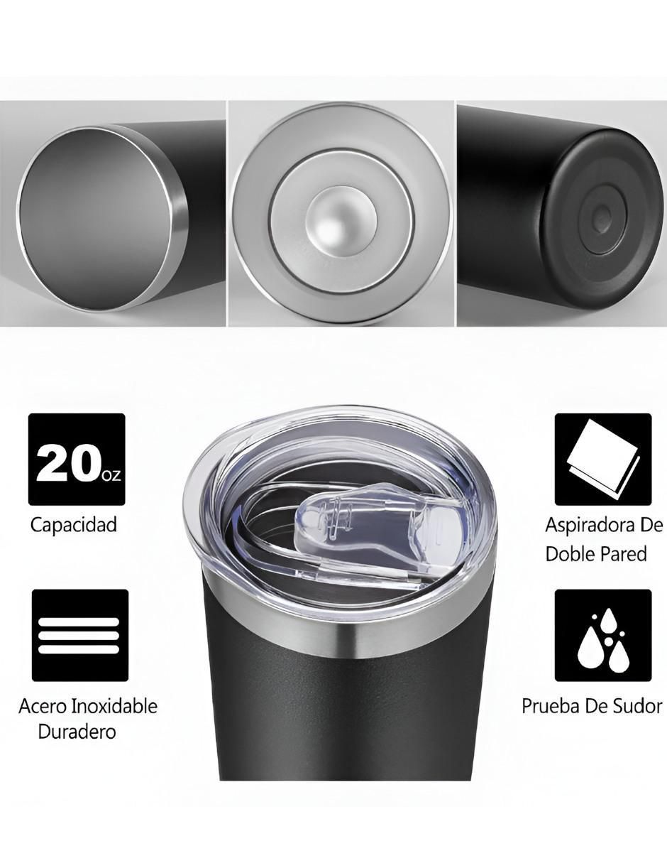 Termo de acero inoxidable con tapa flip top 600 ml