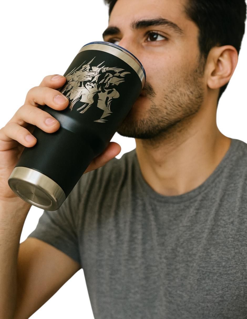 Termo de acero inoxidable con tapa push pull 887 ml