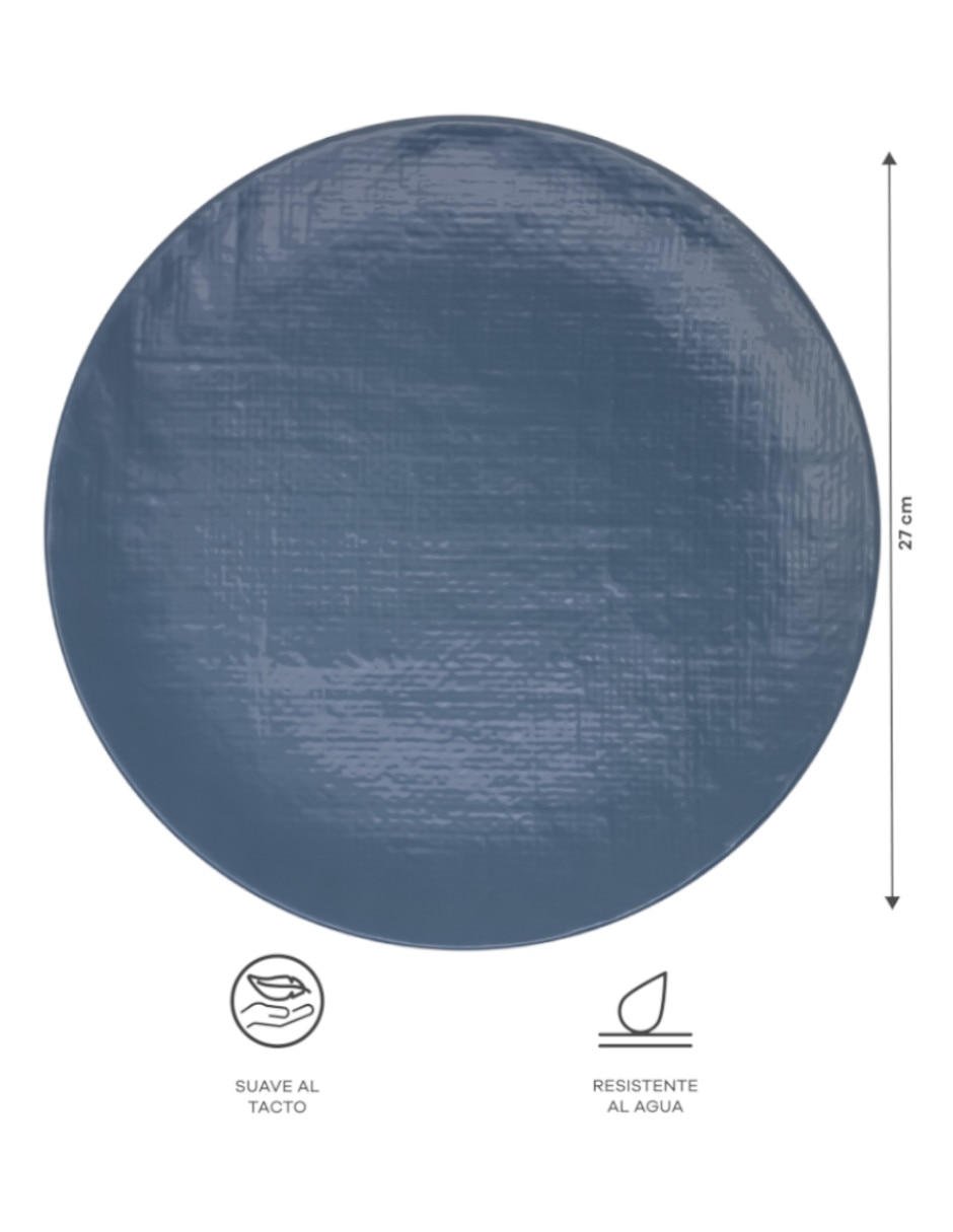 Vajilla cerrada denim azul de cerámica para 6 personas 5