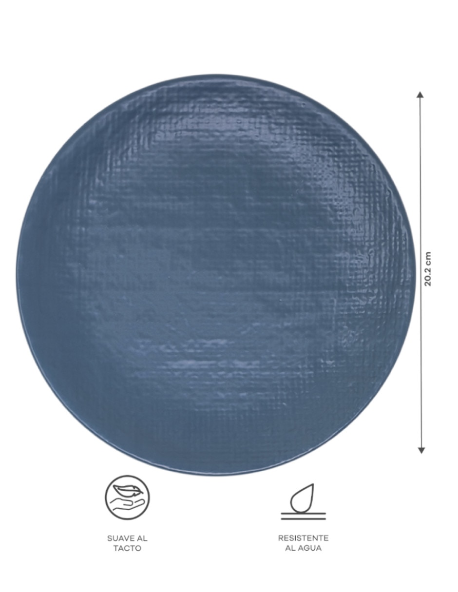 Vajilla cerrada denim azul de cerámica para 6 personas 4