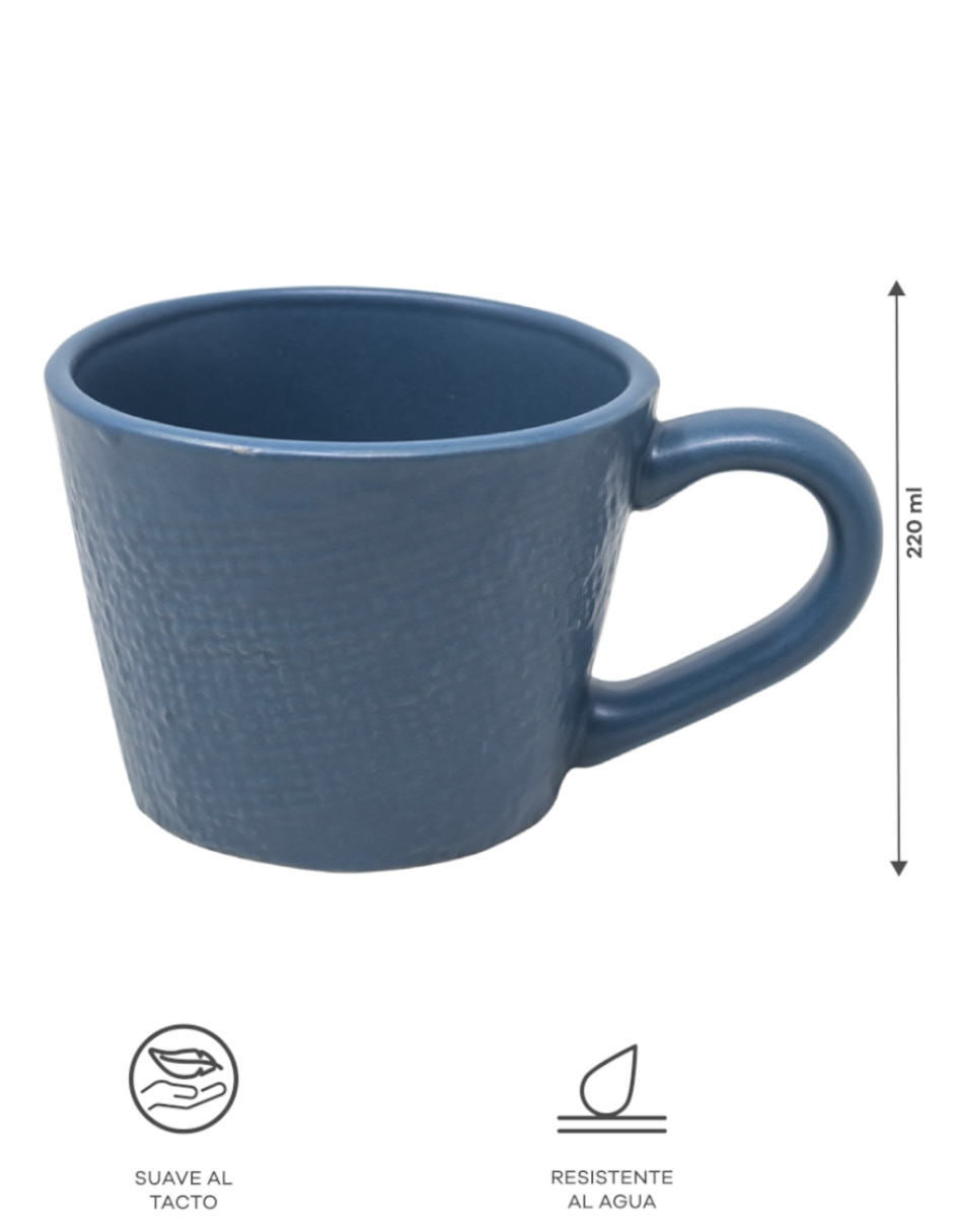 Vajilla cerrada denim azul de cerámica para 6 personas 2