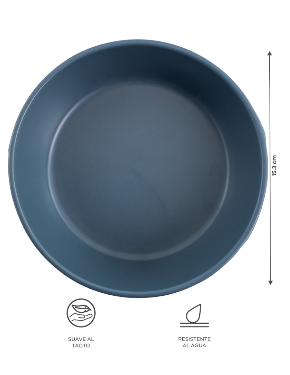 Vajilla cerrada denim azul de cerámica para 6 personas 8