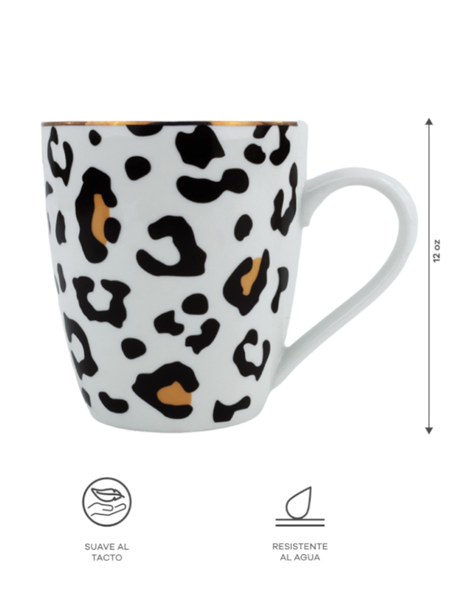 Vajilla cerrada animal print de cerámica para 6 personas 7
