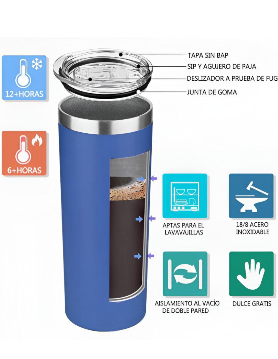 Termo de acero inoxidable con tapa flip top 2