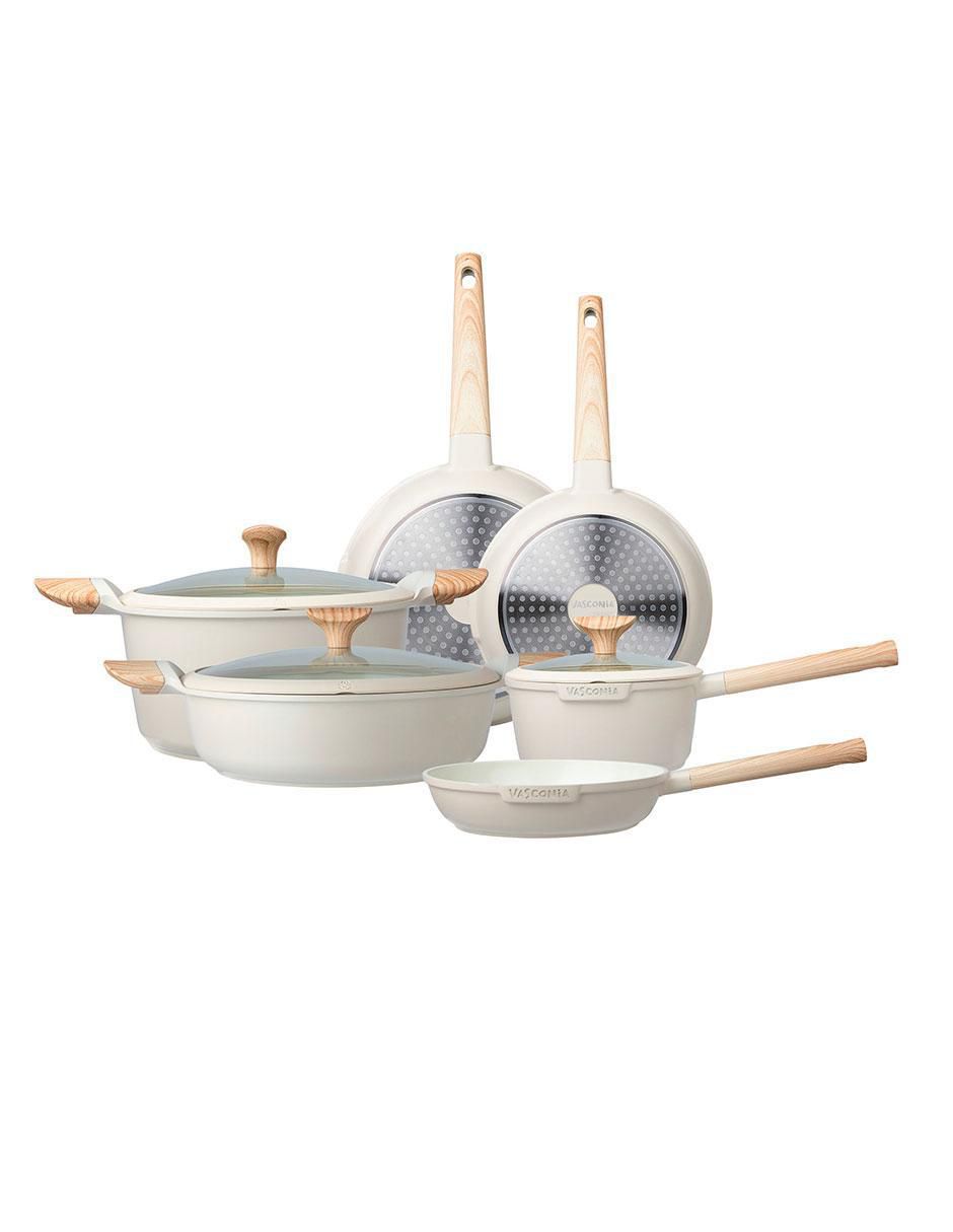 Batería de cocina Ceramic de aluminio fundido antiadherente cerámica 9 piezas Batería de cocina Ceramic de aluminio fundido antiadherente cerámica 9 piezas