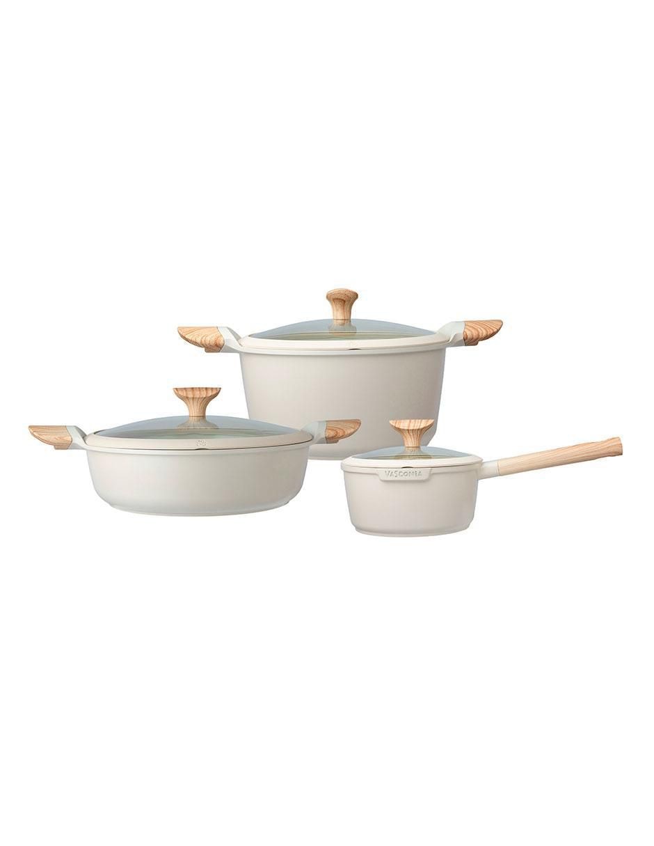 Batería de cocina Ceramic de aluminio fundido antiadherente cerámica 9 piezas