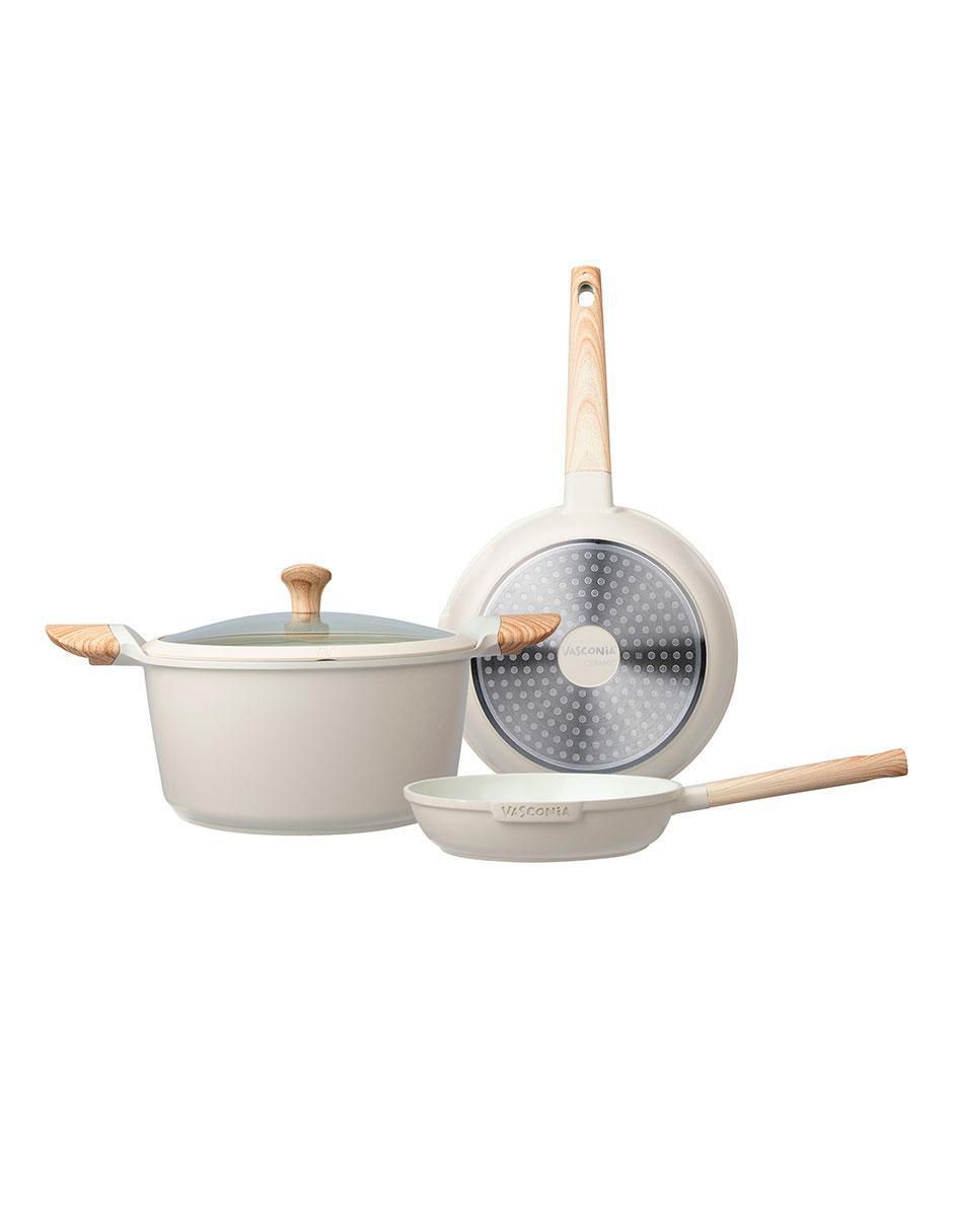 Batería de cocina Ceramic de aluminio fundido antiadherente cerámica 9 piezas
