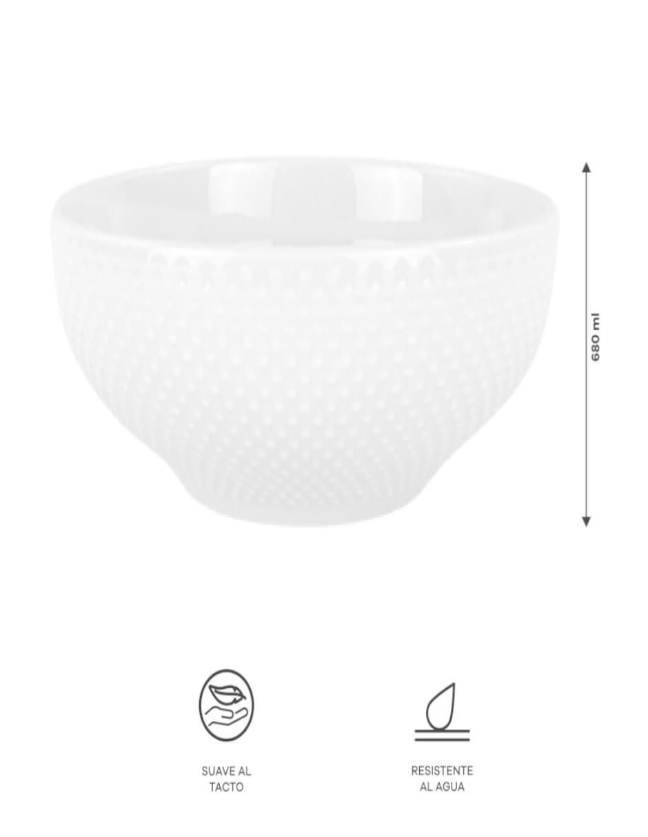 Vajilla cerrada elise white de cerámica para 6 personas 8