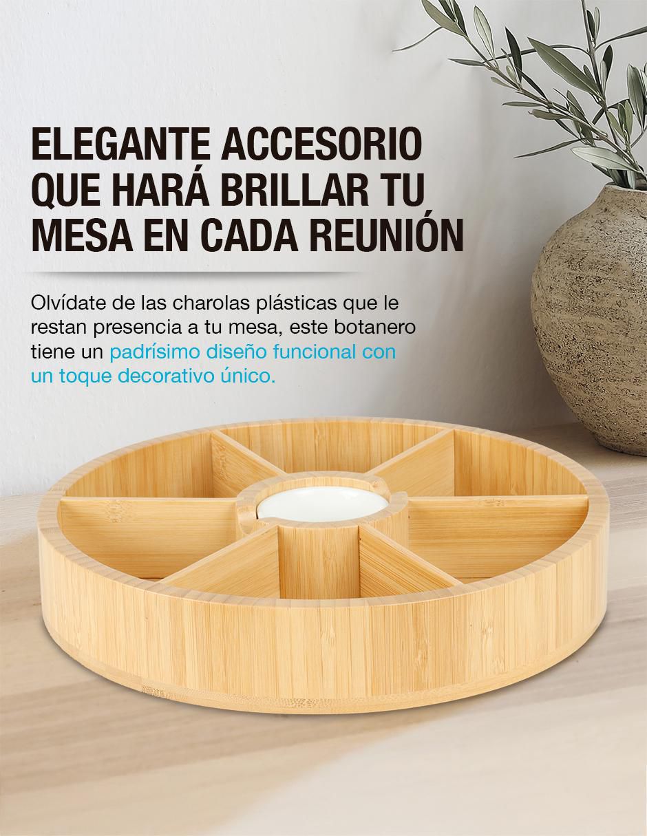 Botanero de bambú