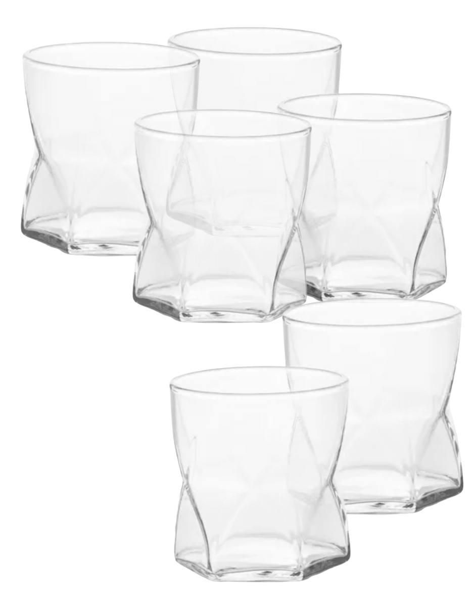 Set de vasos Dof Rombus de vidrio con 6 piezas Set de vasos Dof Rombus de vidrio con 6 piezas