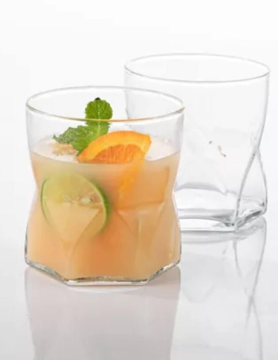 Set de vasos Dof Rombus de vidrio con 6 piezas