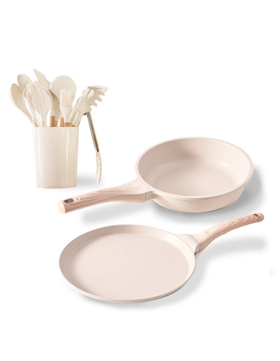 Set de sartenes de aluminio fundido 14 piezas 1