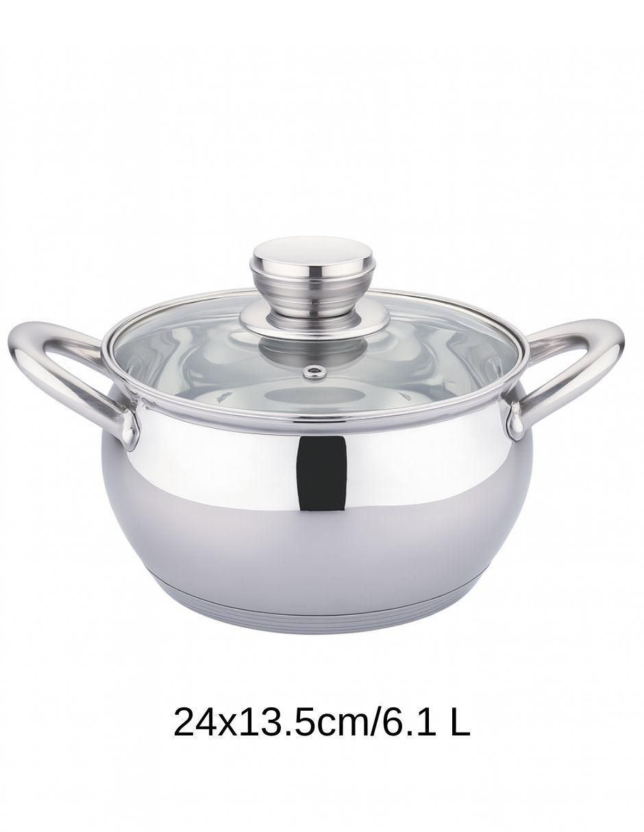 Batería de cocina de acero inoxidable antiadherente combinado 3 piezas 5