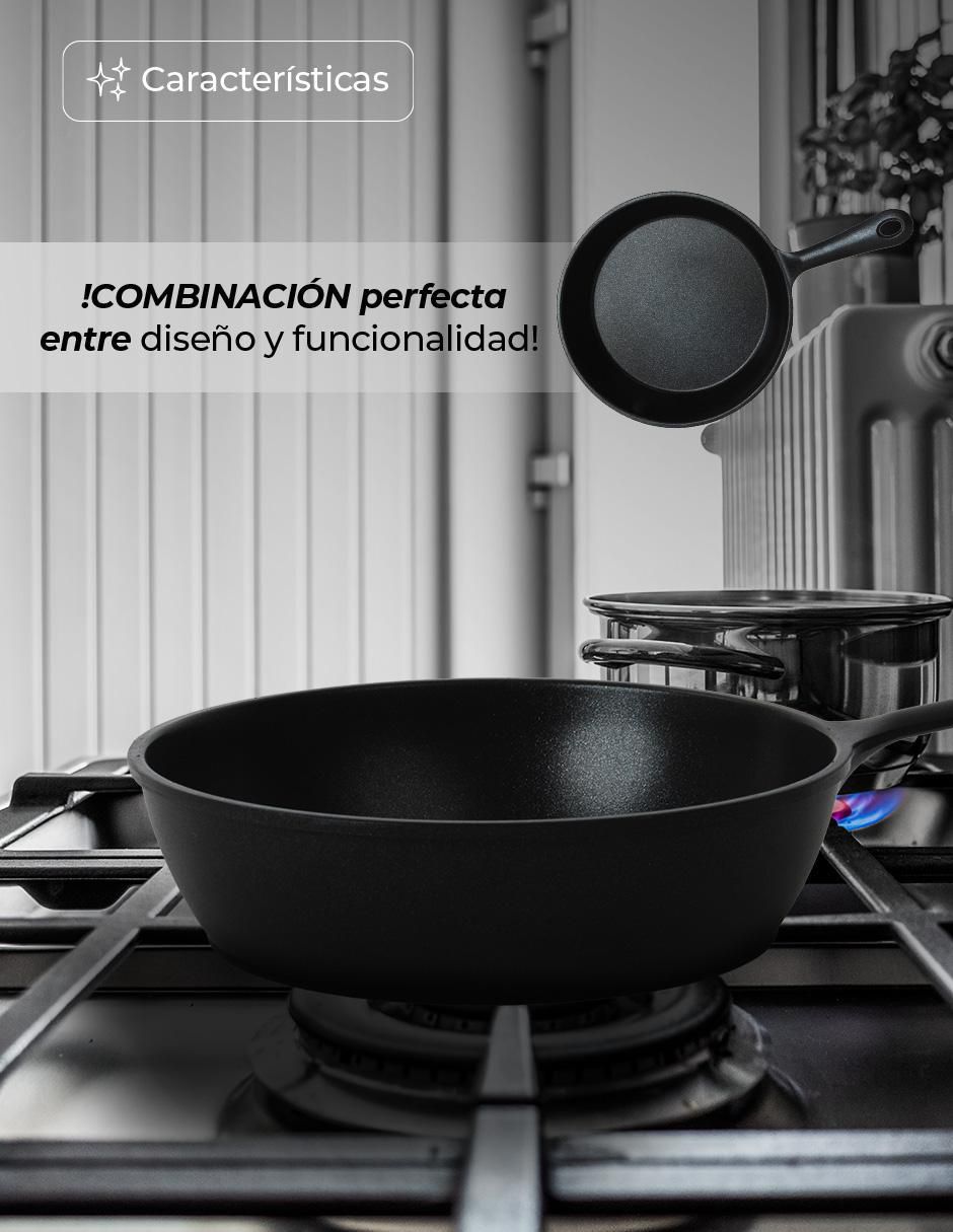 Sartén DIAMANTE de aluminio anodizado