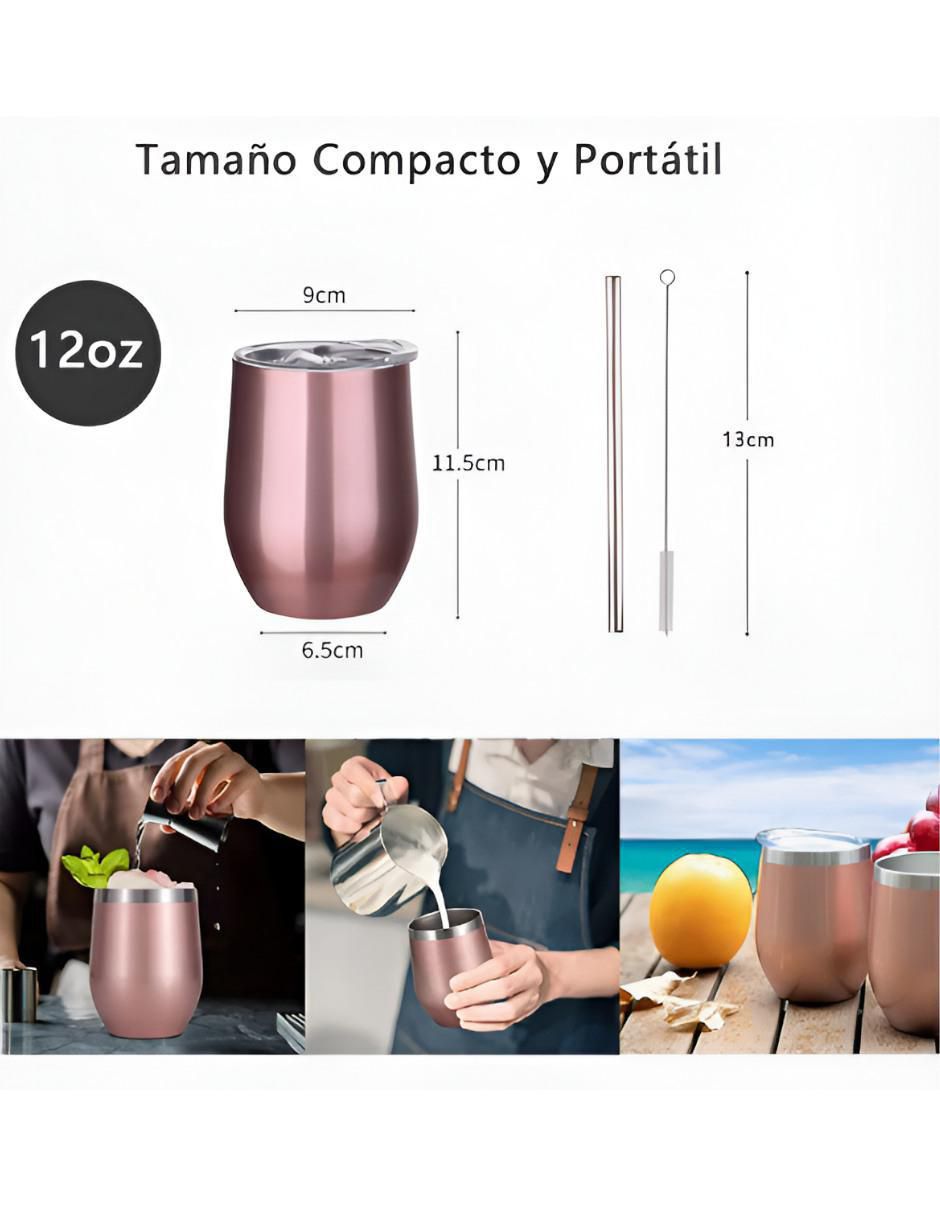 Set de vasos con tapa y popote con 2 piezas 5