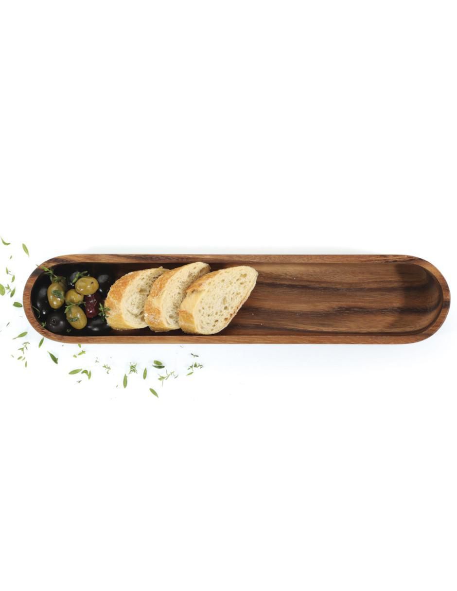 Tabla de servicio Acacia de madera 3